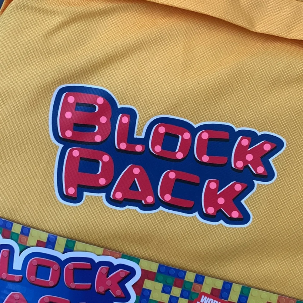 Cortex Yellow Toys Block Pack with Building Plate Backpack
